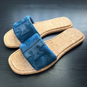 Tory Burch DOUBLE T SPORT SLIDE Size 8.5